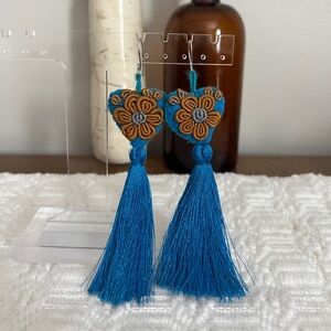 Heart shape Tassel earrings